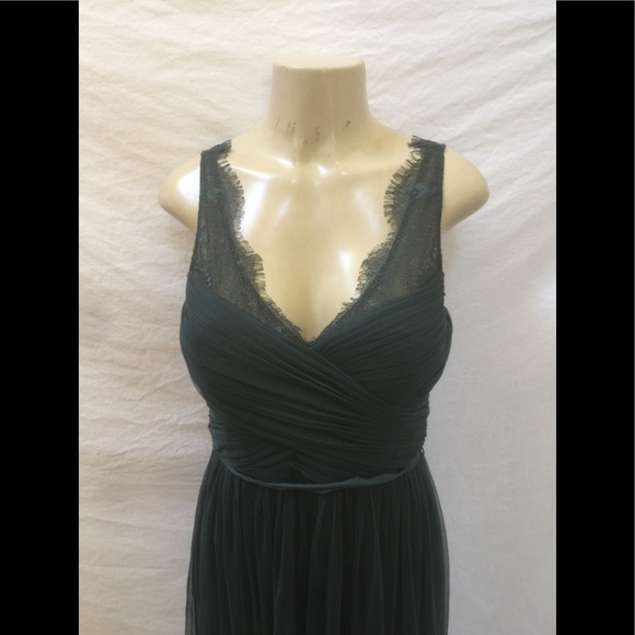 Anthropologie Hitherto Size 2 Dusty Emerald Dress - Picture 4 of 8